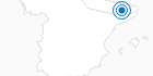 Ski Resort Port del Comte in the Spain Pyrenees: Position on map