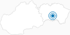 Ski Resort Jahodna in the Region Kosice and its environs: Position on map
