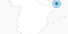 Ski Resort Vall de Nuria in the Spain Pyrenees: Position on map