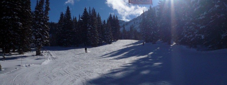 Easy terrain at the "Sunnyside lifts"