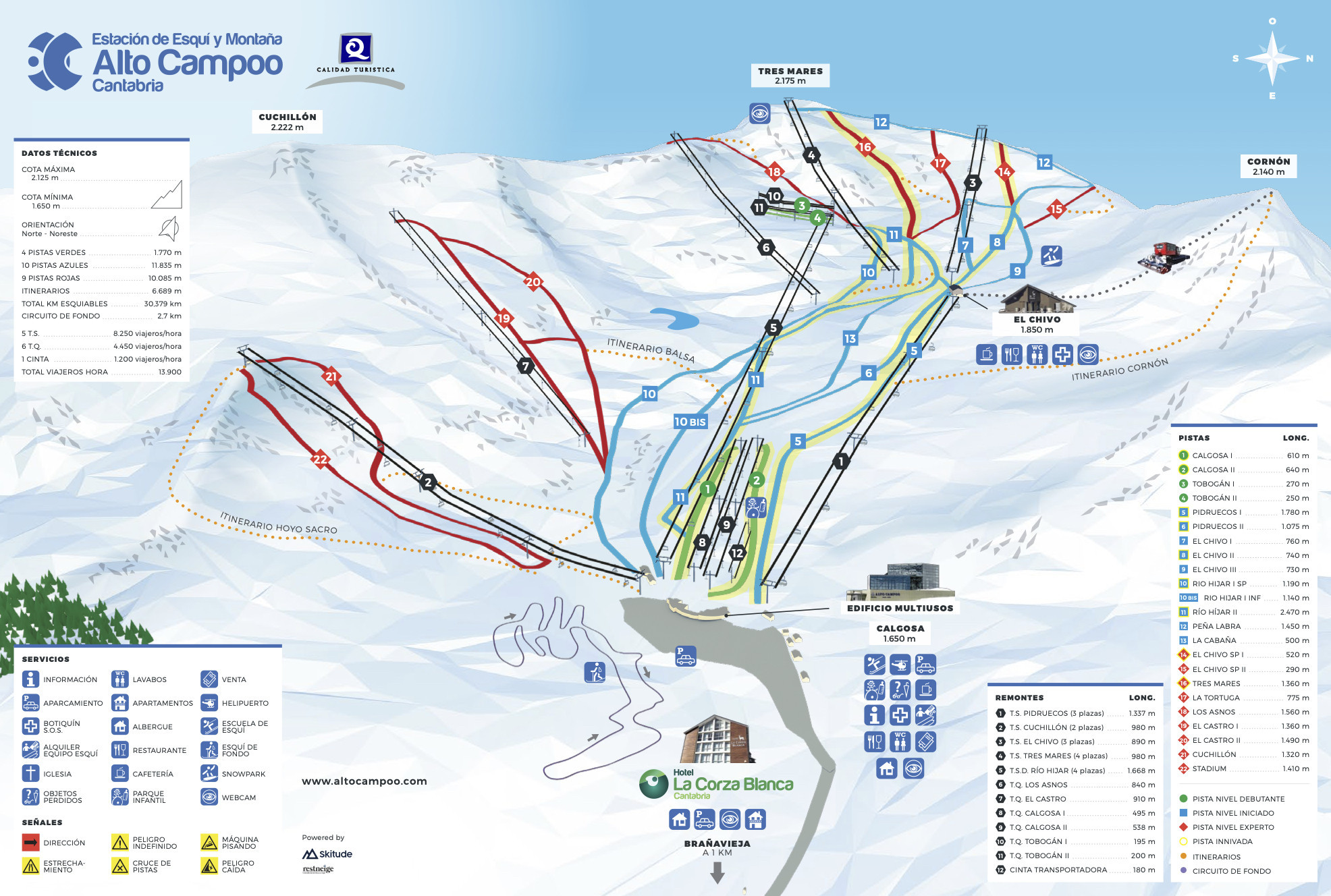 Trail map Alto Campoo