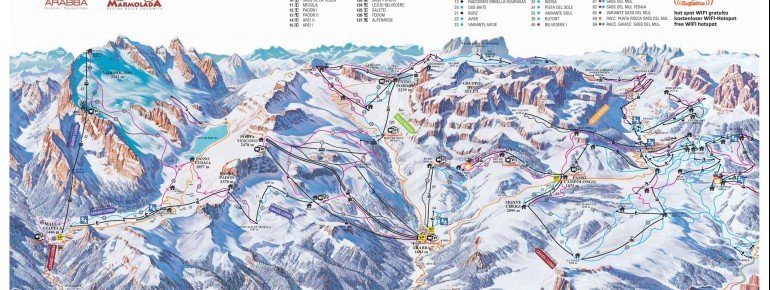 Trail Map Arabba - Marmolada