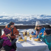 A meal is twice as good against such a stunning panorama.