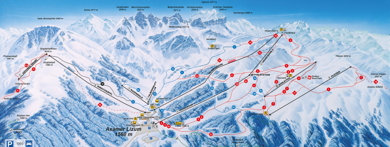 Trail Map Axamer Lizum