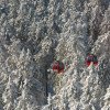 The Wurmberg cable car in the winter forest