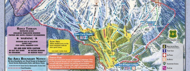 Trail Map Bridger Bowl Ski Area