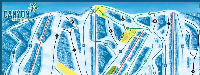 Trail Map Canyon Ski Resort Red Deer