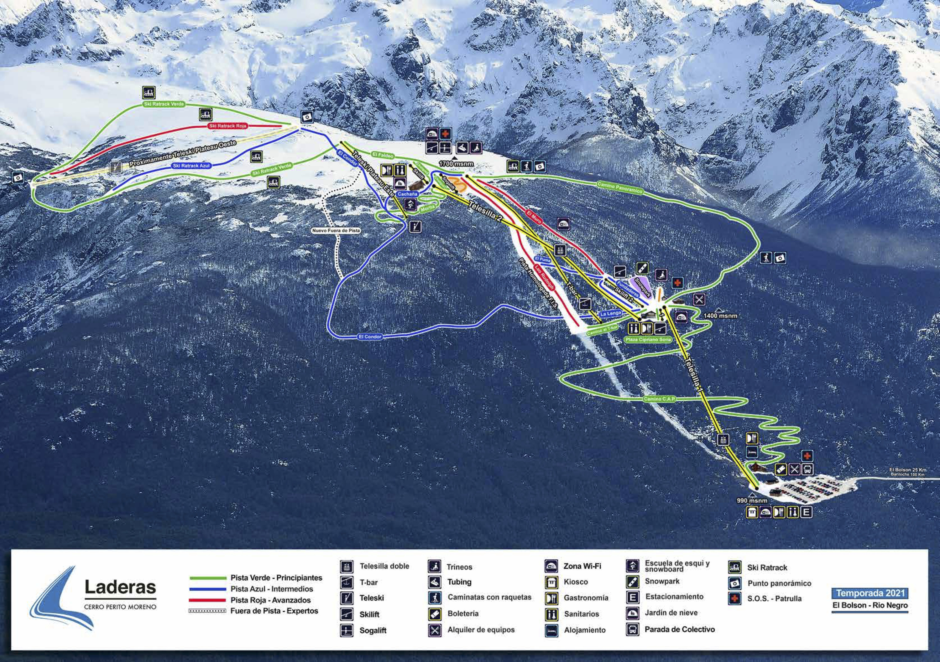 Trail Map Cerro Perito Moreno