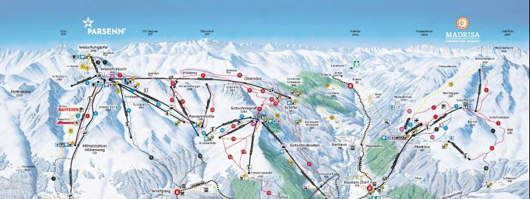Trail Map Parsenn (Davos - Klosters)