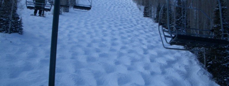 Mogul run beyond the Wasatch chairlift