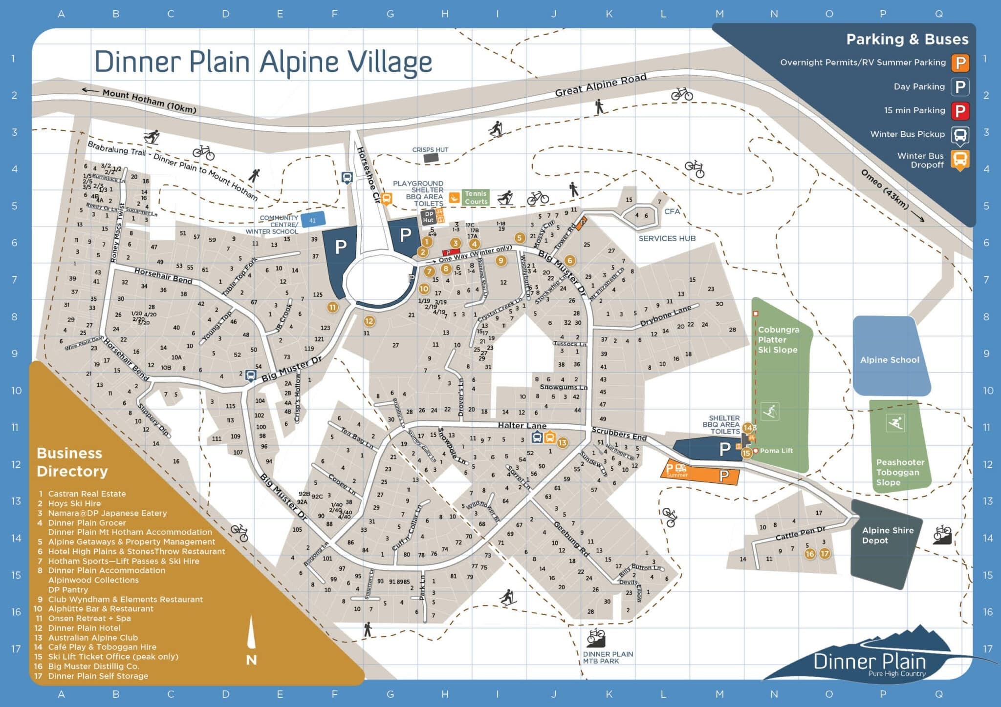 Slope Map Dinner Plain