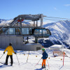 The Cuolm da Vi aerial tramway leads from Sedrun to the ski area.