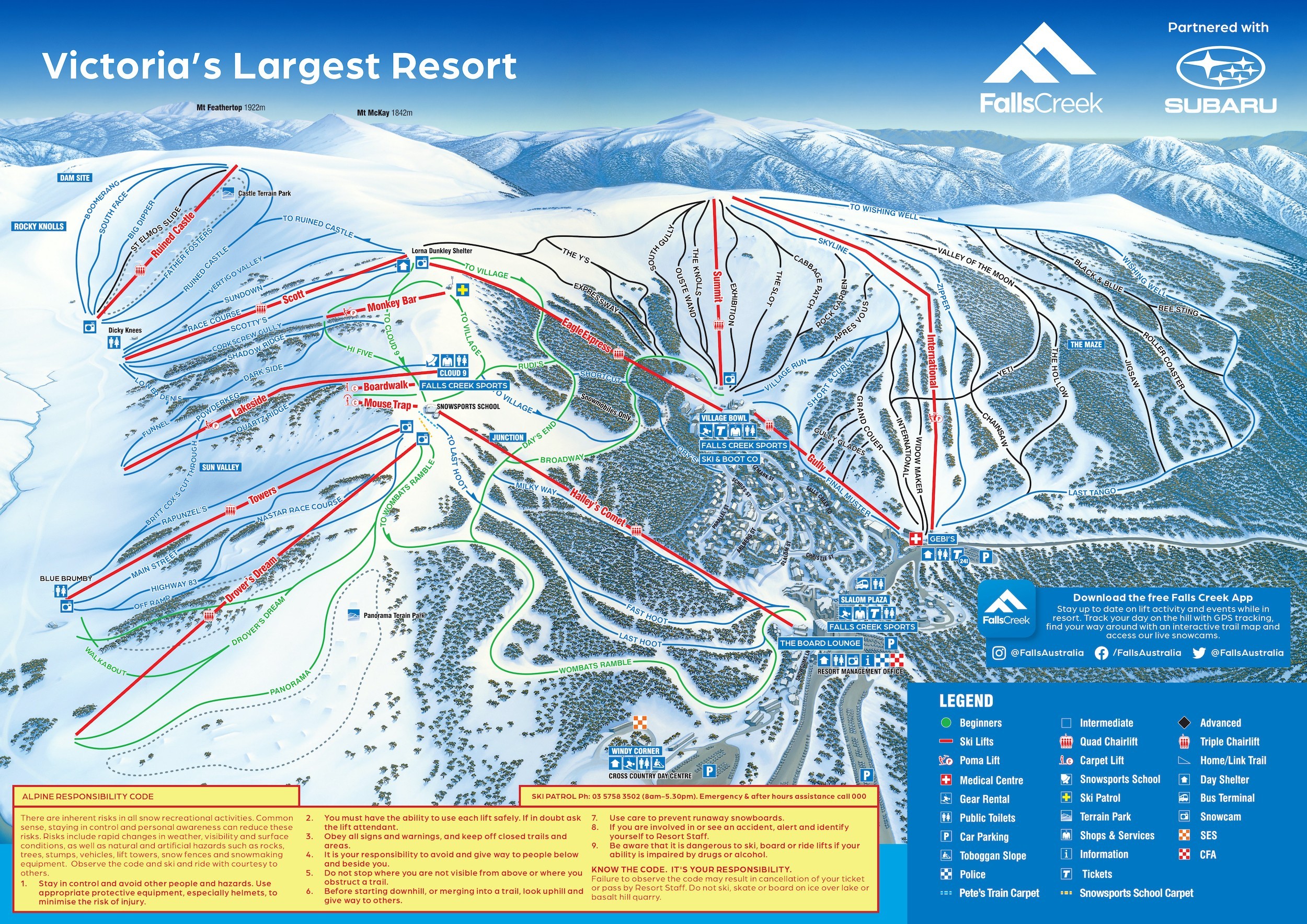 Slope Map Falls Creek