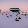 On Tuesday nights, toboggan fans are found all over the slopes.