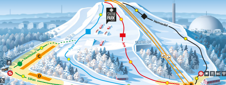 Trail Map Hammerbybacken Stockholm