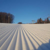 The slopes are regularly groomed.