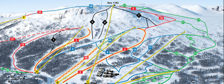 Trail Map Hovden