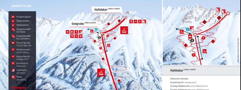 Trail Map Innsbruck Nordkettenbahn