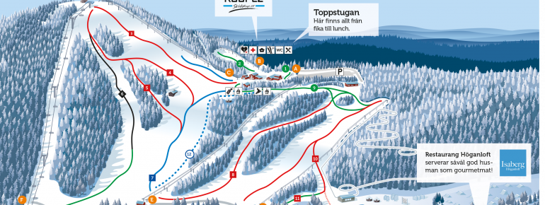 Trail Map Isaberg Mountain Resort Hestra