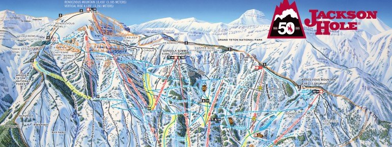 Trail map Jackson Hole.