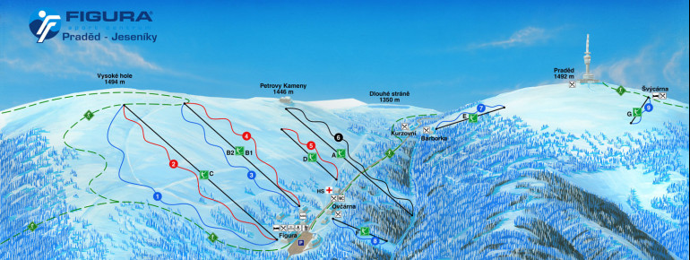 Trail Map Praděd - Jeseniky