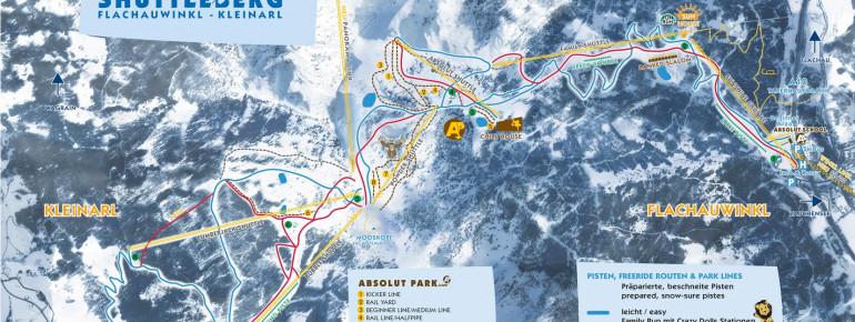 Trail Map Shuttleberg Flachauwinkl-Kleinarl