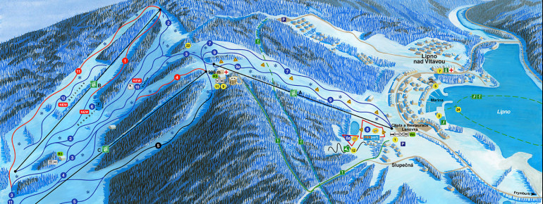 Map of Skiareal Lipno