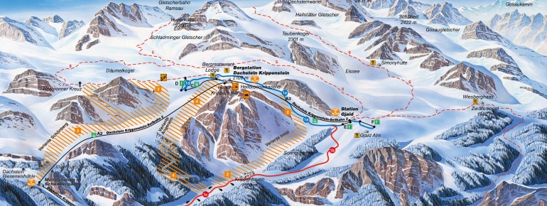 Trail Map Krippenstein Obertraun