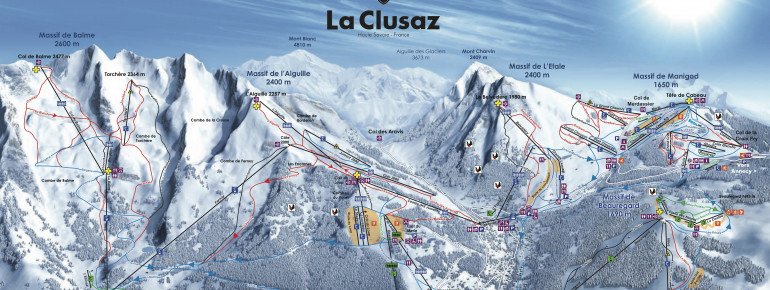 Trail map of La Clusaz-Manigod