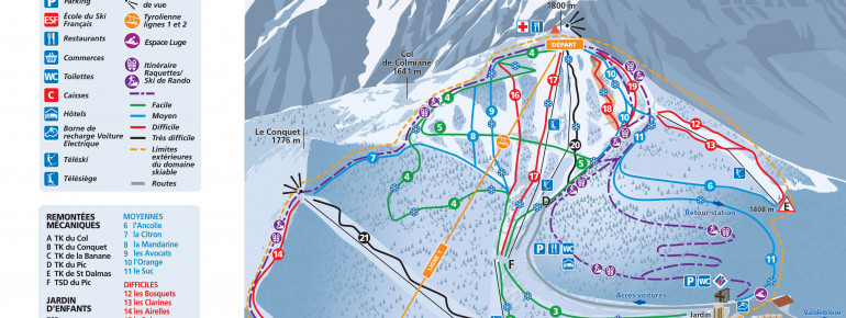 Trail Map La Colmiane