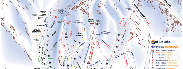 Trail Map Las Lenas