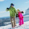 The ski resort features runs of all difficulty levels.
