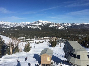 View of the slope Broadway at the chairlift Thunderbound