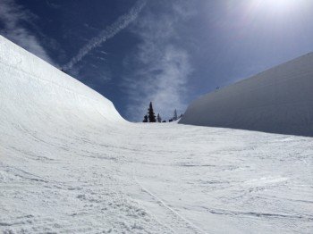Impressive: the 22ft halfpipe at Main Park.