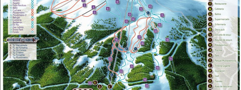 Trail map Manzaneda
