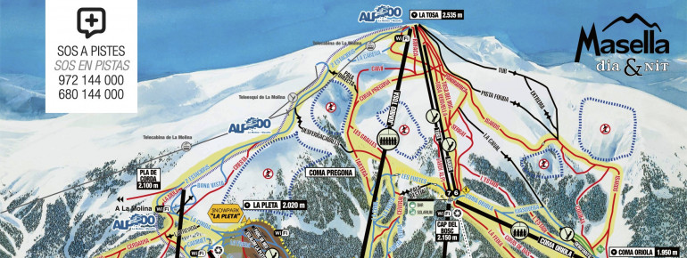 Trail map Masella La Molina