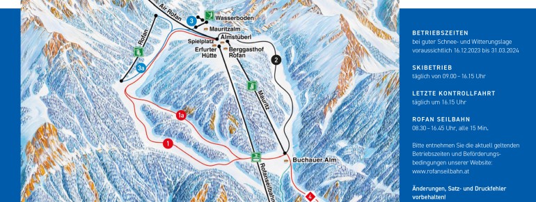 Trail Map Maurach at Lake Achensee - Rofan