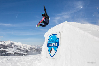 Freestylers meet at the spectacular Nassfeld Snowpark in the Gartnerkofel-Watschiger Alm area.