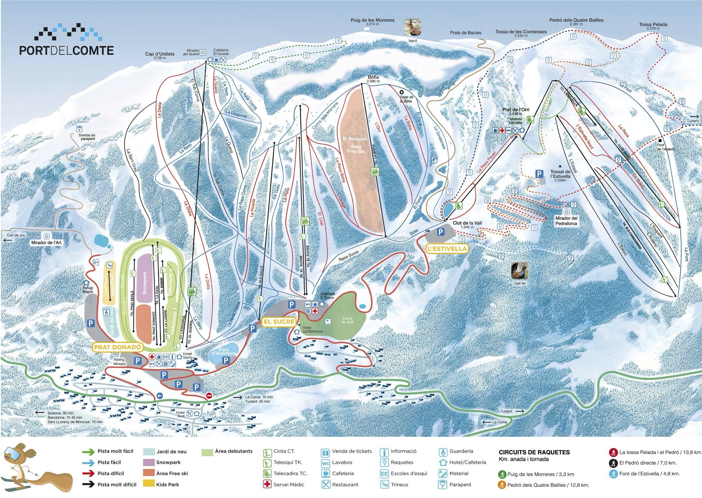 Trail map Port del Comte
