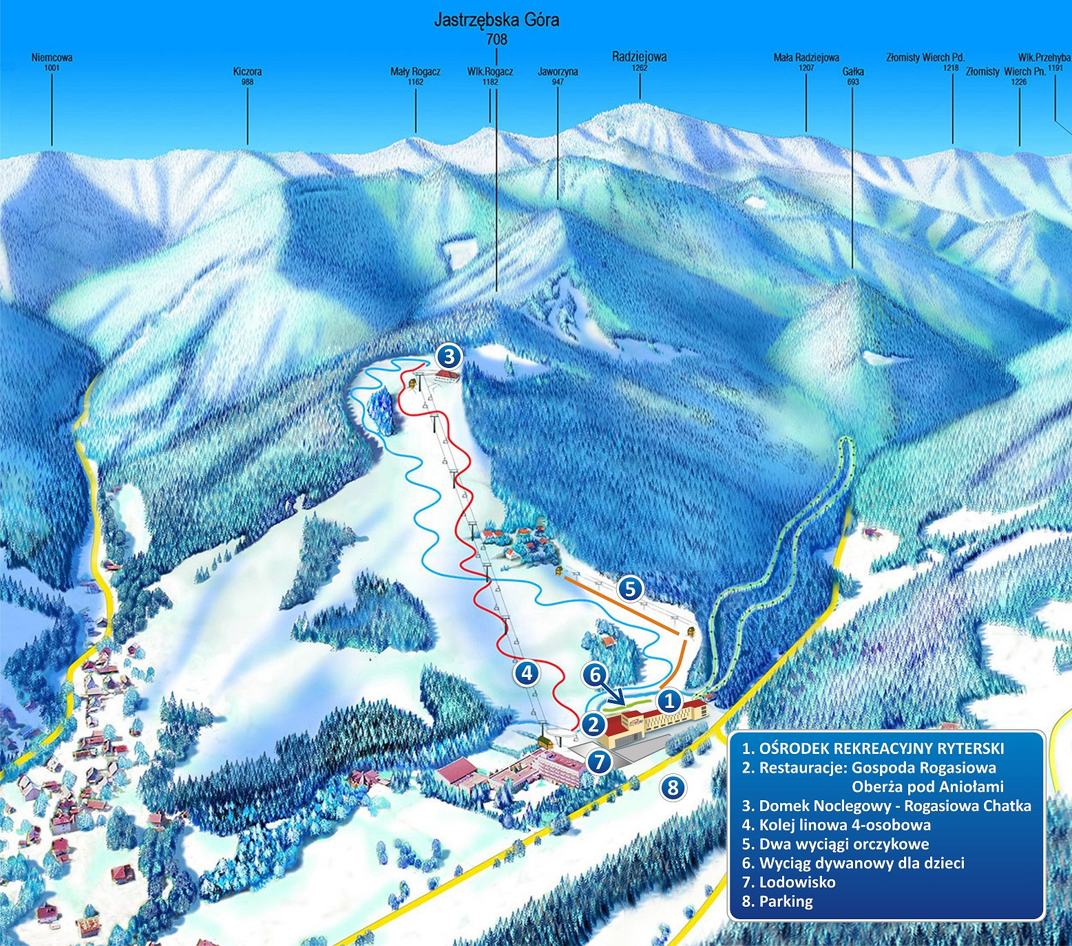 Trail map Rytro RyterSKI