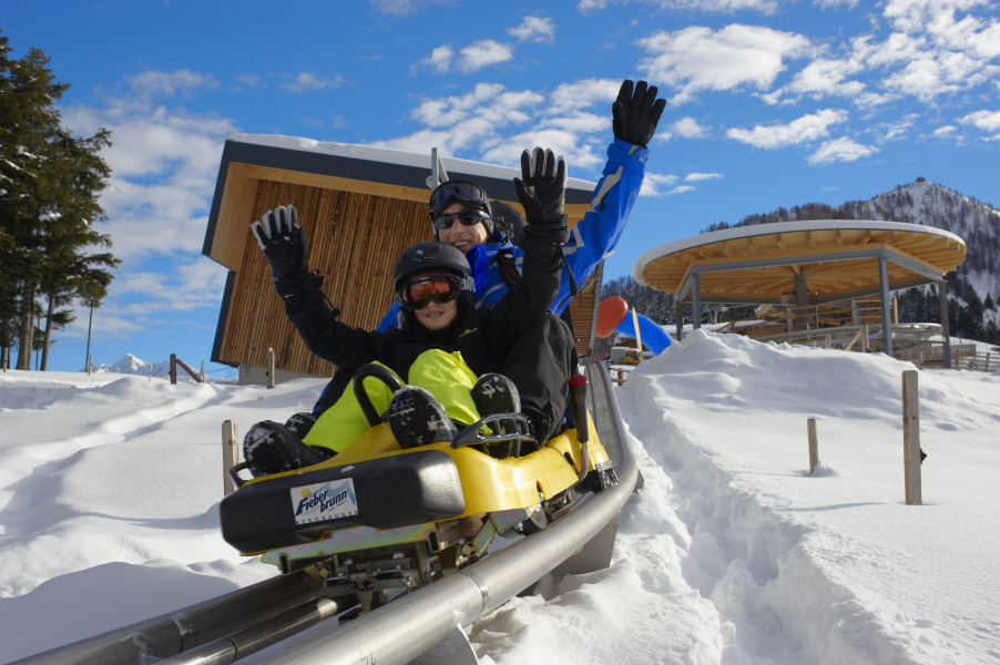 The toboggan tracks provide fun for the whole family!