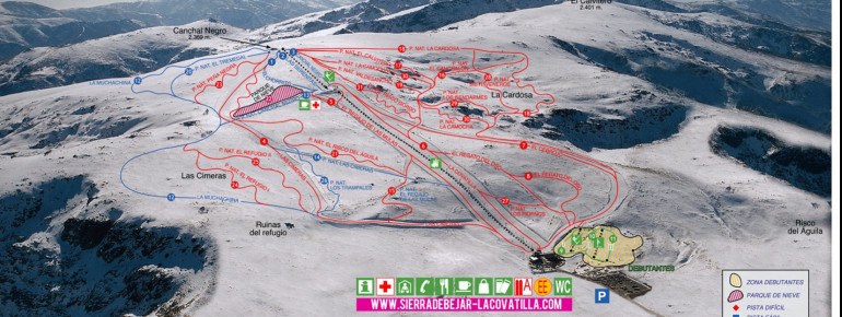 Trail map Sierra de Bejar Covatilla