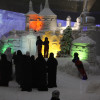 The indoor resort features a number of ice and snow artworks.