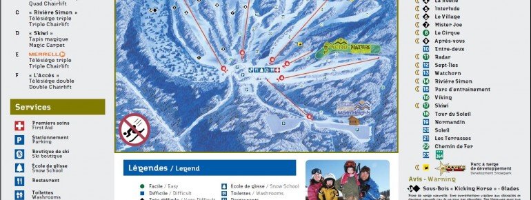 Trail Map Ski Morin Heights