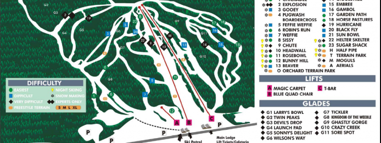 Trail Map Ski Wentworth