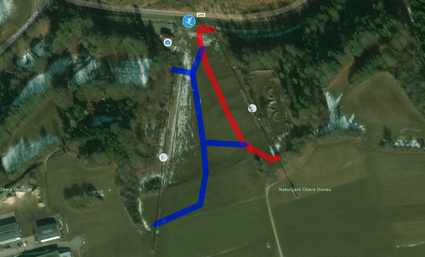 Trail map Stetten am kalten Markt
