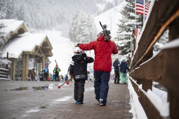 The ski area is also very popular with families.
