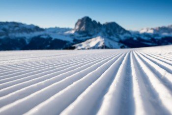 Perfect groomed slopes in Val Gardena