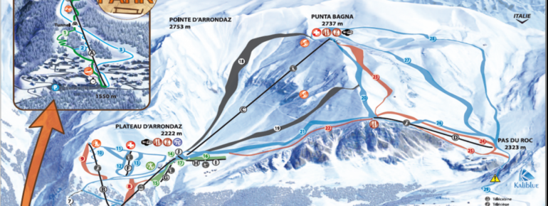 Trail Map Valfrejus