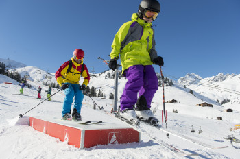 On Funslope, children can test their abilities on smaller jumps.